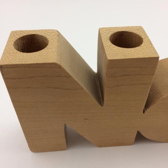 Nancy Personalised Name Hand-Crafted Wood 15" Long 8 Candle Holder Block - Picture 3 of 16